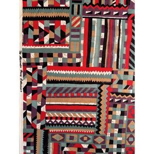 Fabric -RARE 90s Alexander Henry  Abstract Geometric Southwest 42" L x 43" W